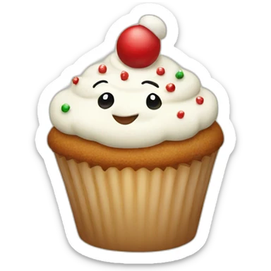 Happy Christmas cupcake sticker