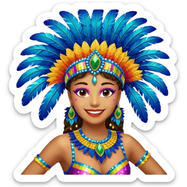bailarina de samba de brasil sticker