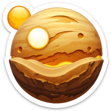 dune planet sphere sticker