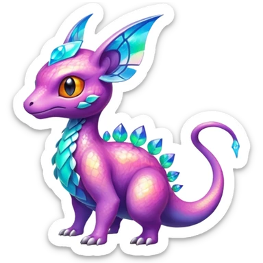 Elemental magical colorful exotic Pokémon-Fakémon-creature sticker
