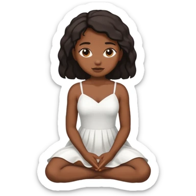 Black girl on her knees sticker