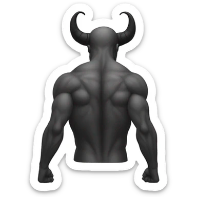 Demon’s back turned sticker