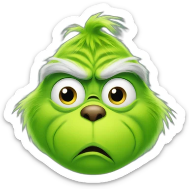 grinch face sticker