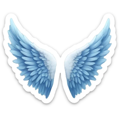 Angel wings blue  sticker