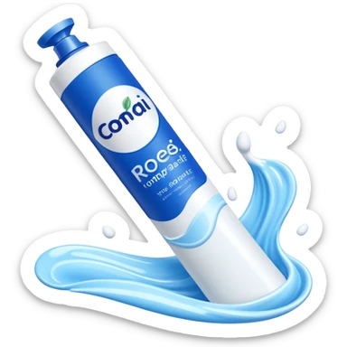 realistic modern toothpaste tube with twist or flip cap, slightly squeezed with ripple in body, white or soft color with blue or green accent, no branding, optional swirl of toothpaste at opening, no toothbrush, hand, or sink, no faces, clean 3D, soft lighting, transparent background, emoji scale sticker