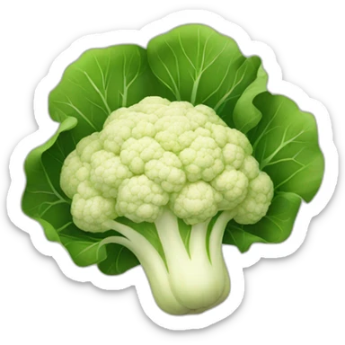 cauliflower with cape sticker