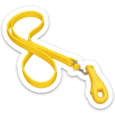 yellow dog leash handle sticker
