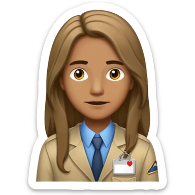 civilian long haired juror with nametag sticker