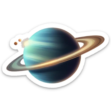 Vintage Planets comet streak motion blur sticker