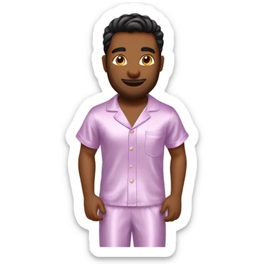 satin pajamas sticker