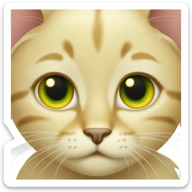 blonde cat yellow green eyes sticker