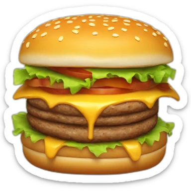 Burger triple steak sticker
