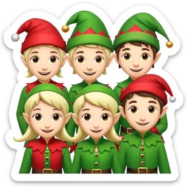 christmas elves sticker
