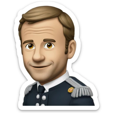 macron avec une tetine sticker