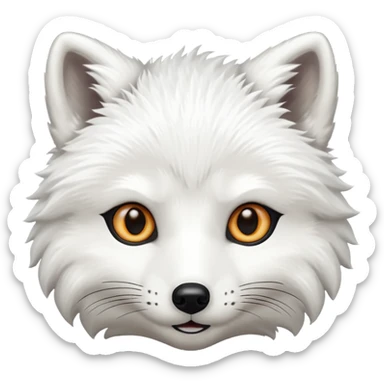 arctic fox face sticker