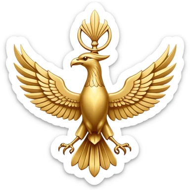 Modern stylized Faravahar Persian symbol sticker