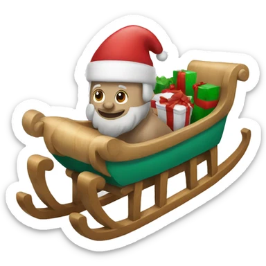Christmas sled  sticker