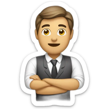 hombres hablando de negocios sticker