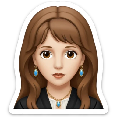 Stevie nicks with brown hair sticker