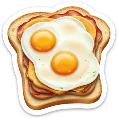 Egg and bacon toast sticker