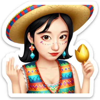 Fiestero with Sombrero sticker