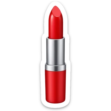 lipstick bullet, polished silver chrome, sexy beauty symbol sticker
