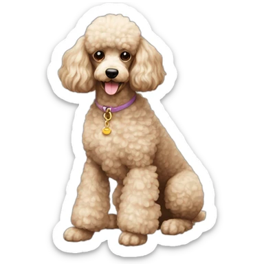 Dog Standart Poodle full body sticker