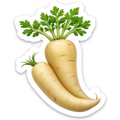 one parsnip root no green leafs sticker