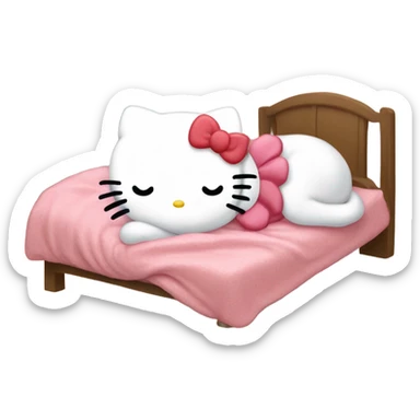 Hello kitty sleeps sticker
