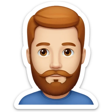 the man with a beard only on his chin sticker