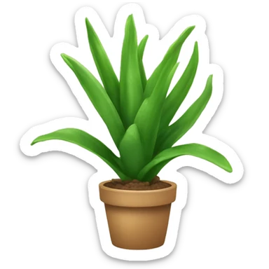 plant d'aloé vera en ter sticker