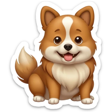 farting dog sticker