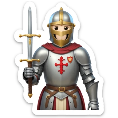 Headless Knight with Sword close up sticker