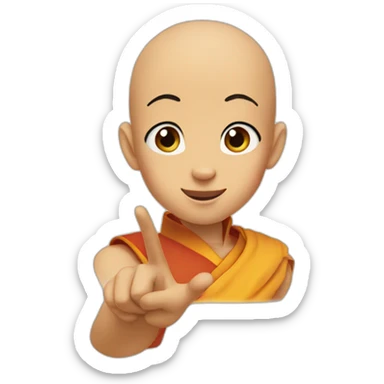 Avatar aang saying ok with her thumb sticker