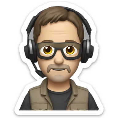 Daryl nixon from the walking dead series mixing songs like a famous DJ sticker