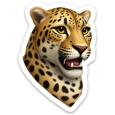 Corazon leopardo sticker