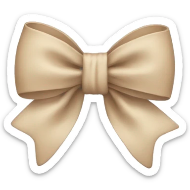 Beige bow  sticker