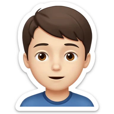 A boy showing right cheek to her mother asking for a gentle playful slap only boy no picture of mother included in emoji
Give side view of right cheek sticker