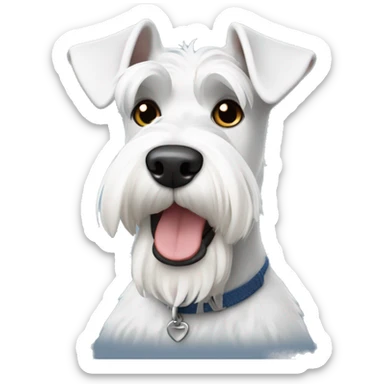 White Zwergschnauzer sticker