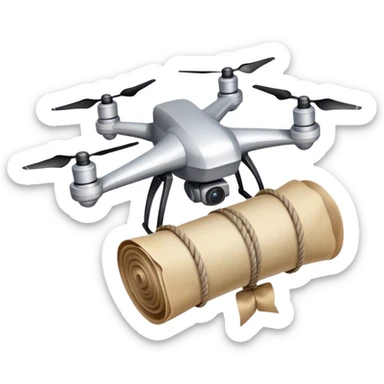 drone carrying ancient scroll sticker