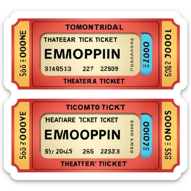 theatre ticket sticker