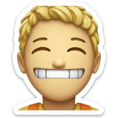 Emoji smiling through the pain with tears  sticker