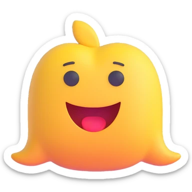 iPad, 3D emoji style, soft shading sticker