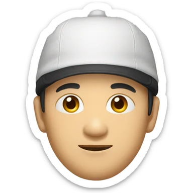 homme asiatique avec un bonnet noir  sticker