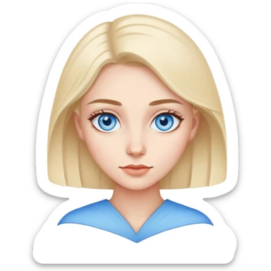 Baddie with blue eyes sticker