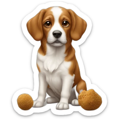 Un chien avec un papillon sur la truffe sticker