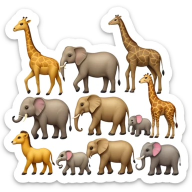 Zoo animals sticker