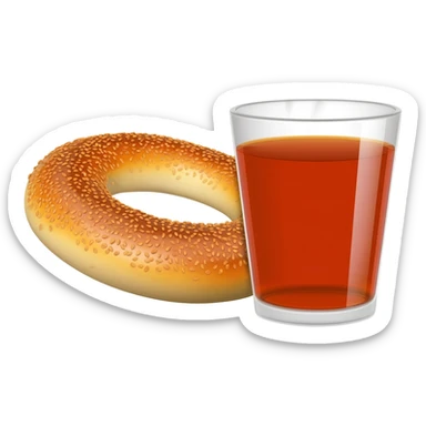 Simit ile çay sticker