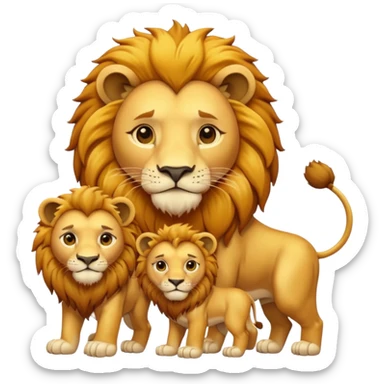 lion family sticker