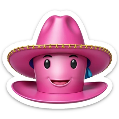 jeff koons pink spam sombrero sculpture  sticker